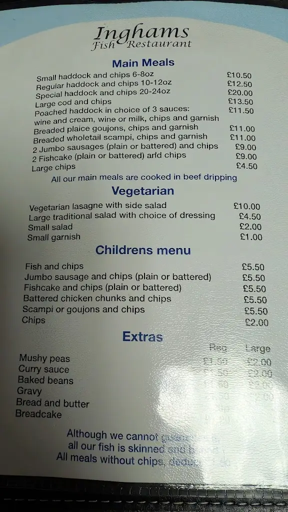 Menu_Inghams Fish Restaurant_Filey_immagine_1