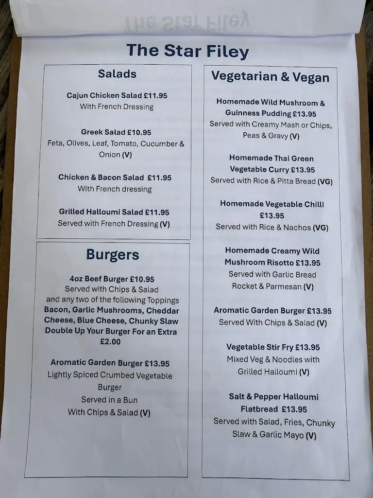 Menu_The Star_Filey_image_1