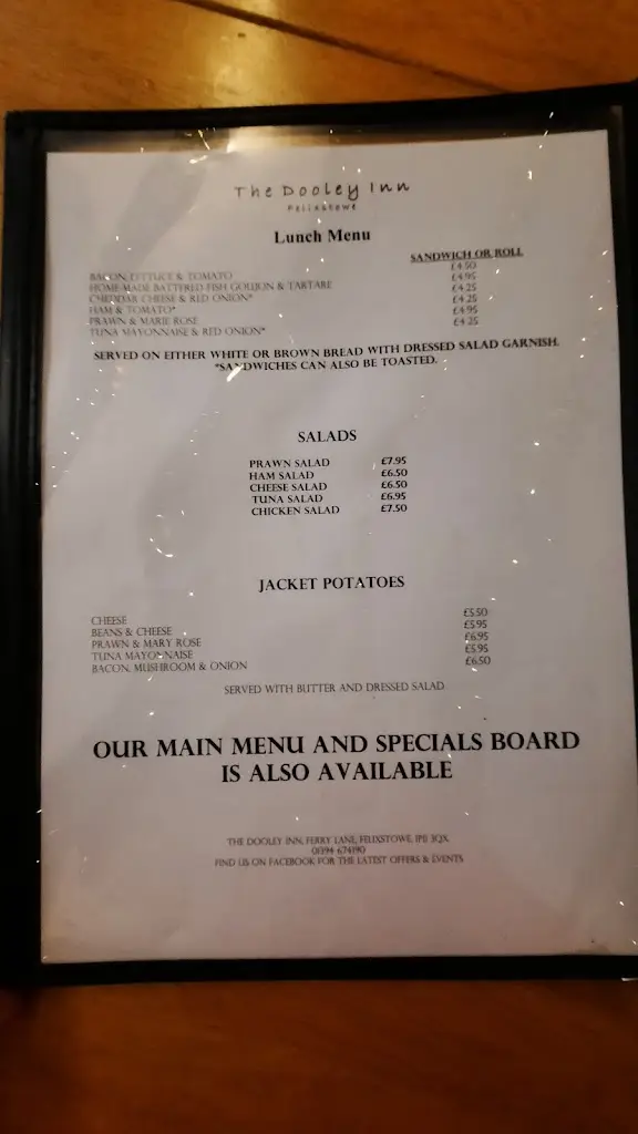 Menu_Dooley Inn_Felixstowe_image_2