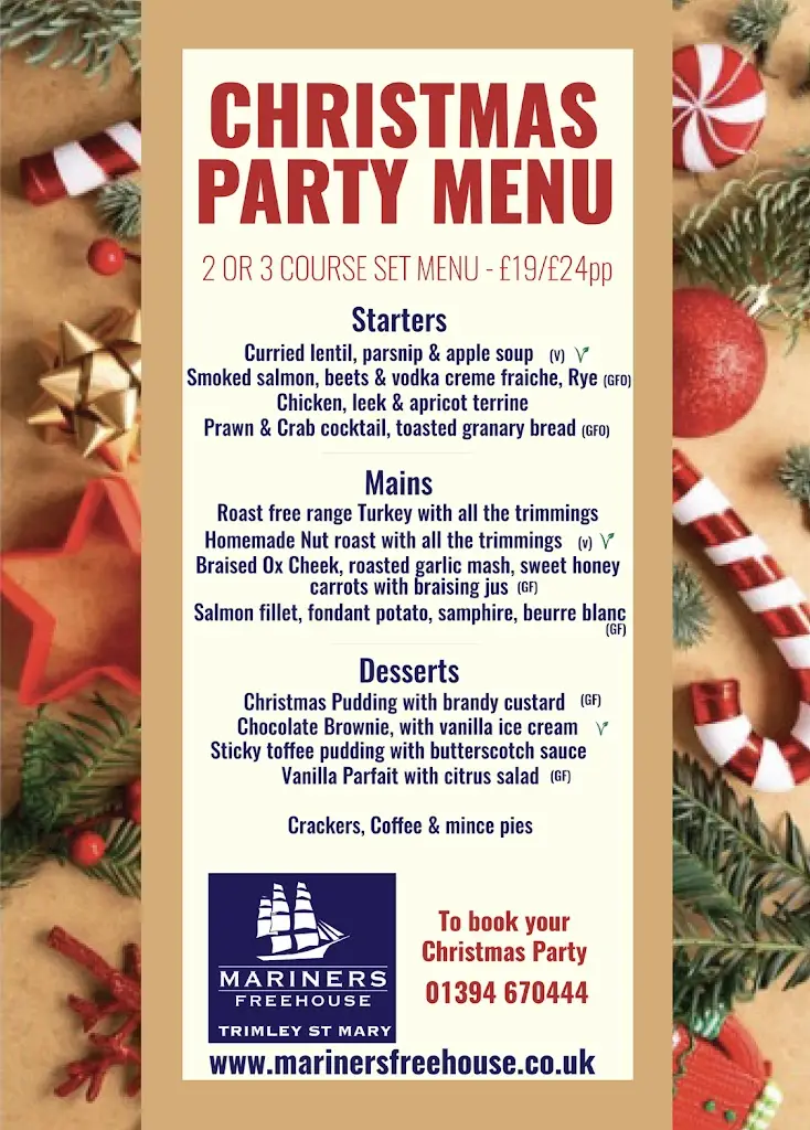 Menu_The Mariners Freehouse_Felixstowe_image_3