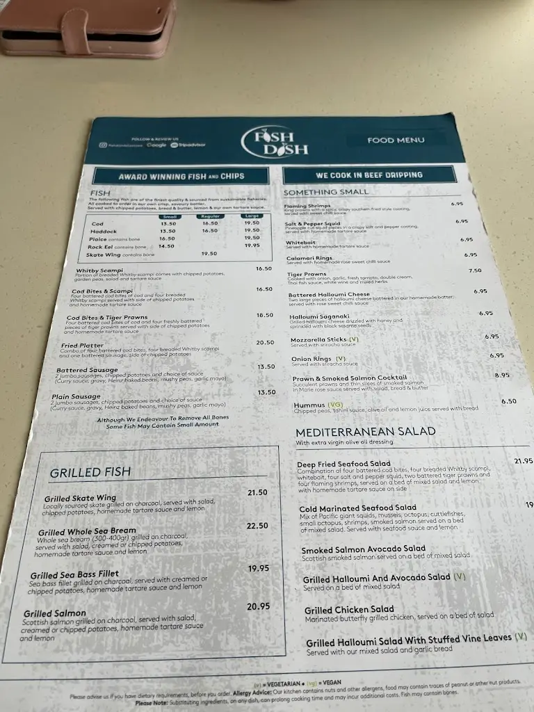 Menu_Fish Dish Fish & Chips Restaurant_Felixstowe_image_1