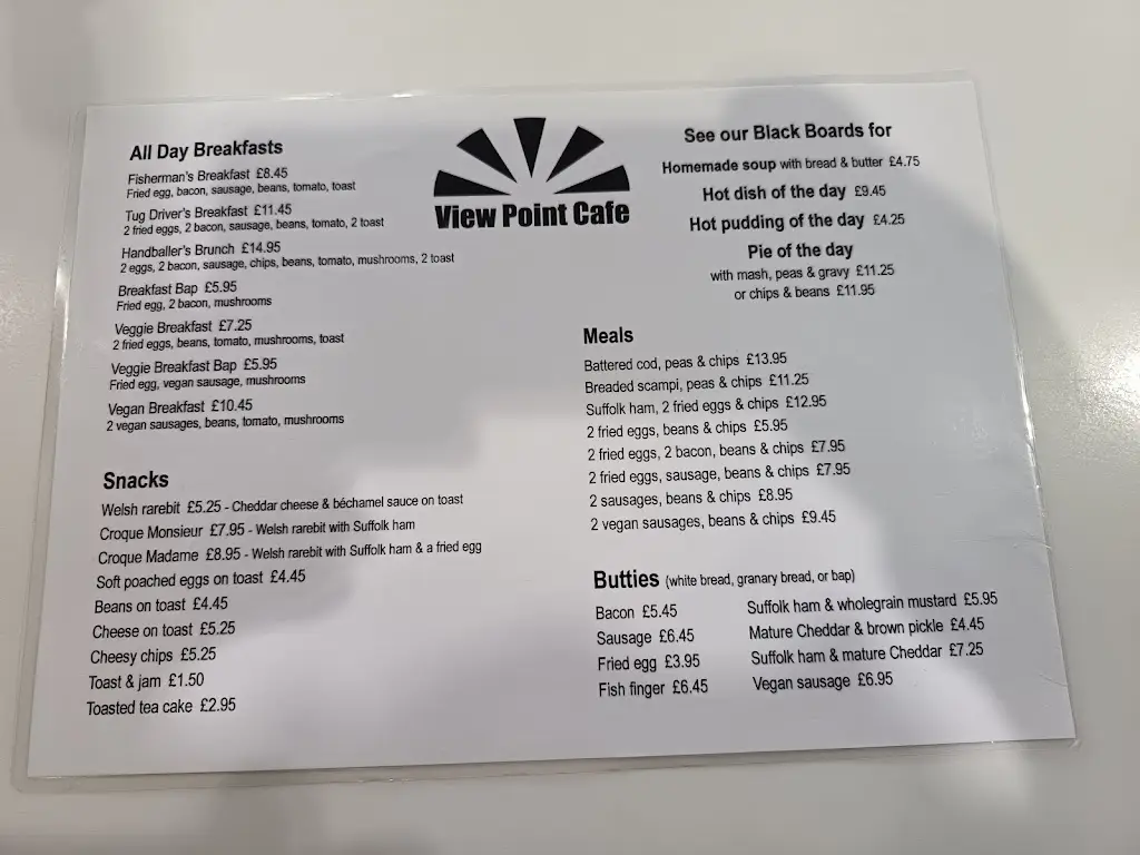 Menu_View Point Cafe_Felixstowe_immagine_2