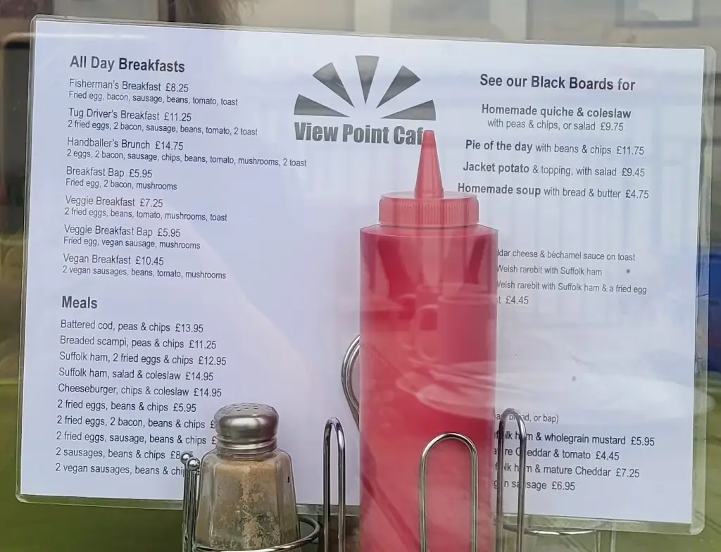 Menu_View Point Cafe_Felixstowe_immagine_4