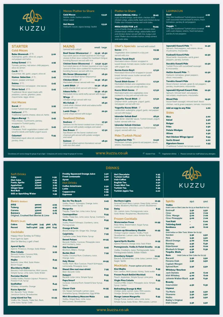 Menu_Kuzzu Turkish Bar & Grill_Aylesbury_image_1