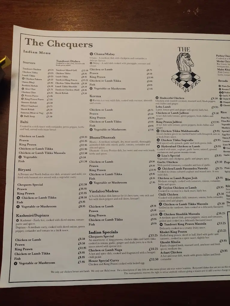 Menu_The Chequers_Fordham_immagine_4
