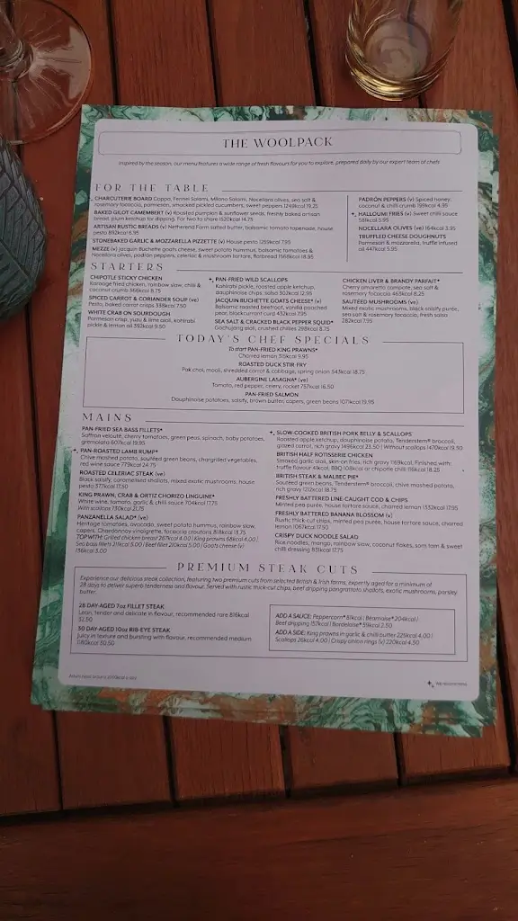 Menu_The Woolpack_Aylesbury_immagine_1
