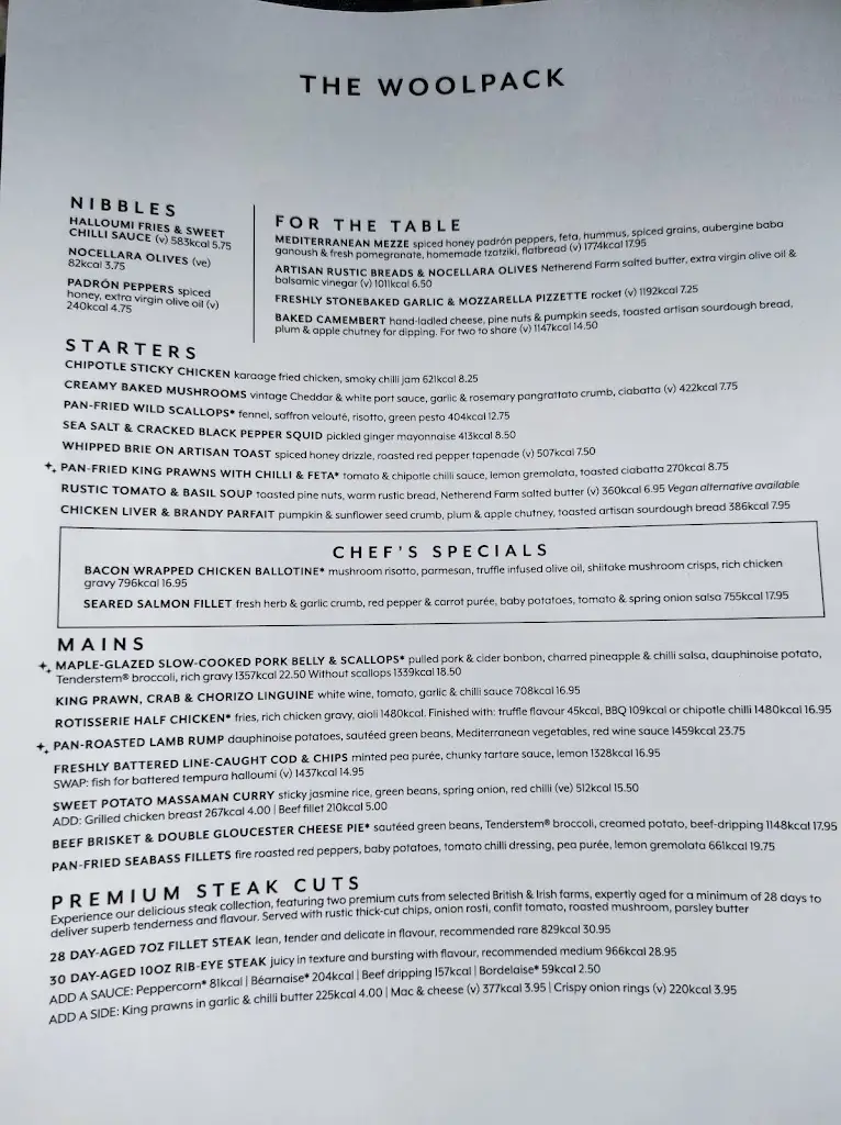 Menu_The Woolpack_Aylesbury_immagine_2