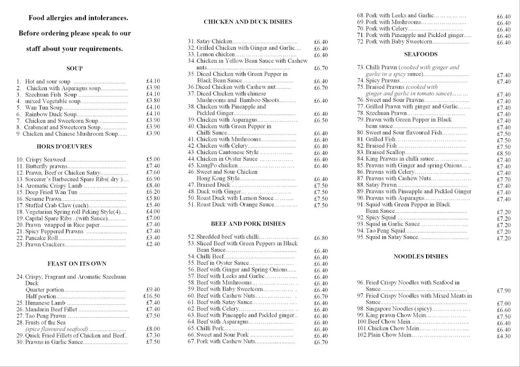 Menu_Linh’s Chinese Restaurant_Fordham_immagine_1