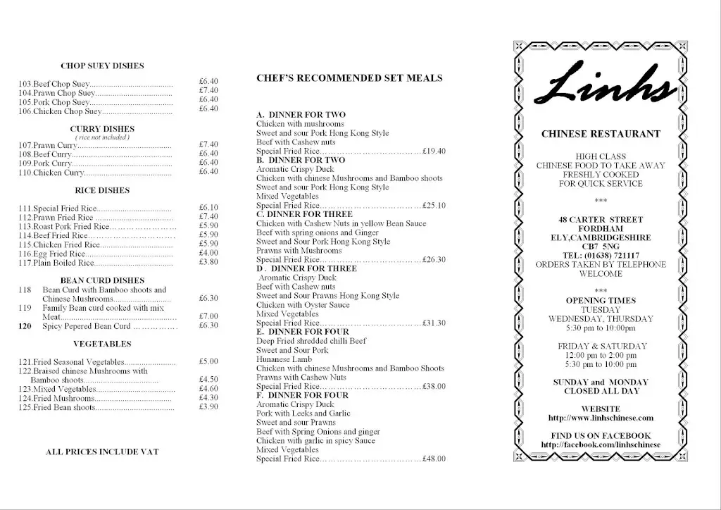 Menu_Linh’s Chinese Restaurant_Fordham_immagine_2