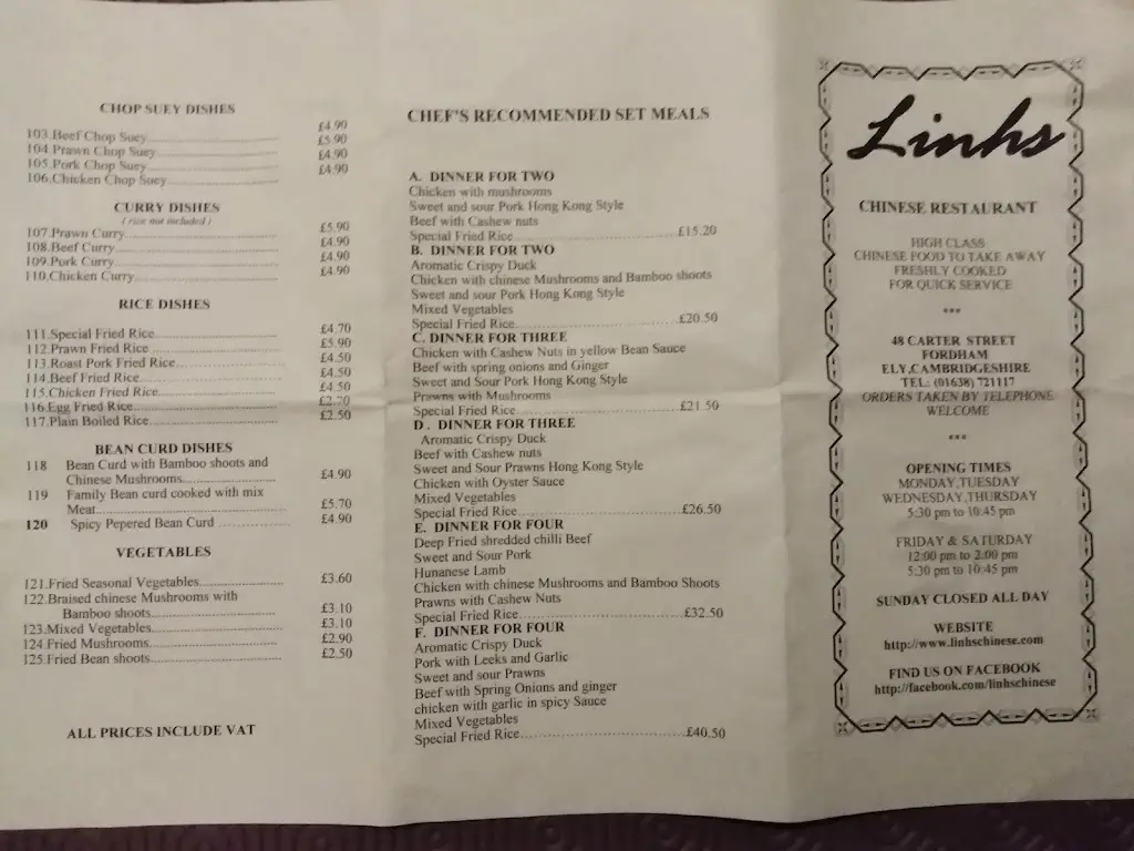 Menu_Linh’s Chinese Restaurant_Fordham_immagine_3