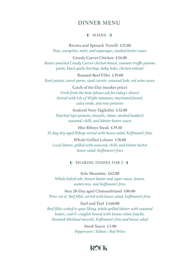 Menu_The Rock Restaurant Freshwater Bay_Freshwater_image_1