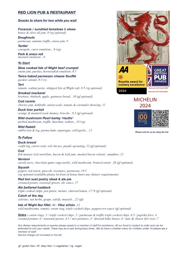 Menu_The Red Lion_Freshwater_image_2