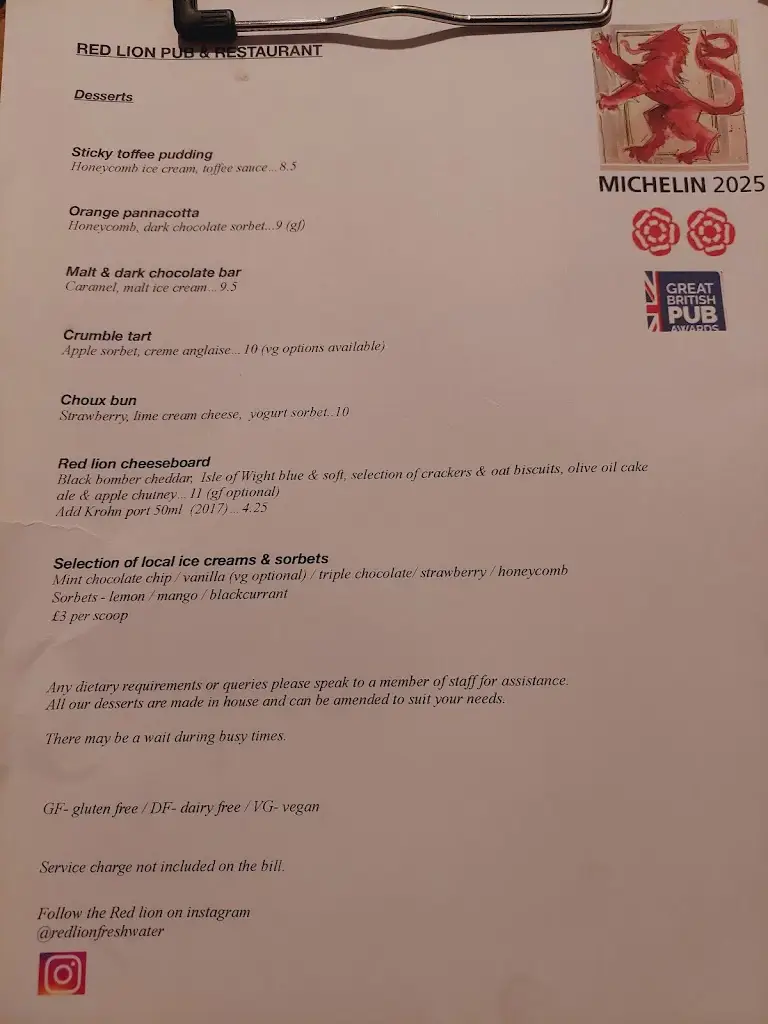 Menu_The Red Lion_Freshwater_image_3