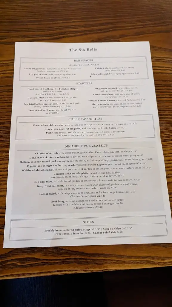Menu_The Six Bells_Fulbourn_image_2