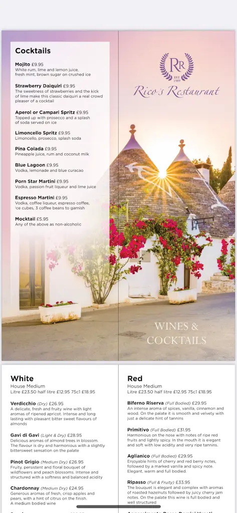 Menu_Rico's Restaurant_Fylde_image_4