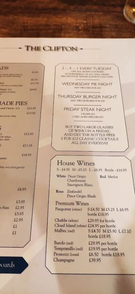 Menu_The Clifton at Warton_Freckleton_image_4