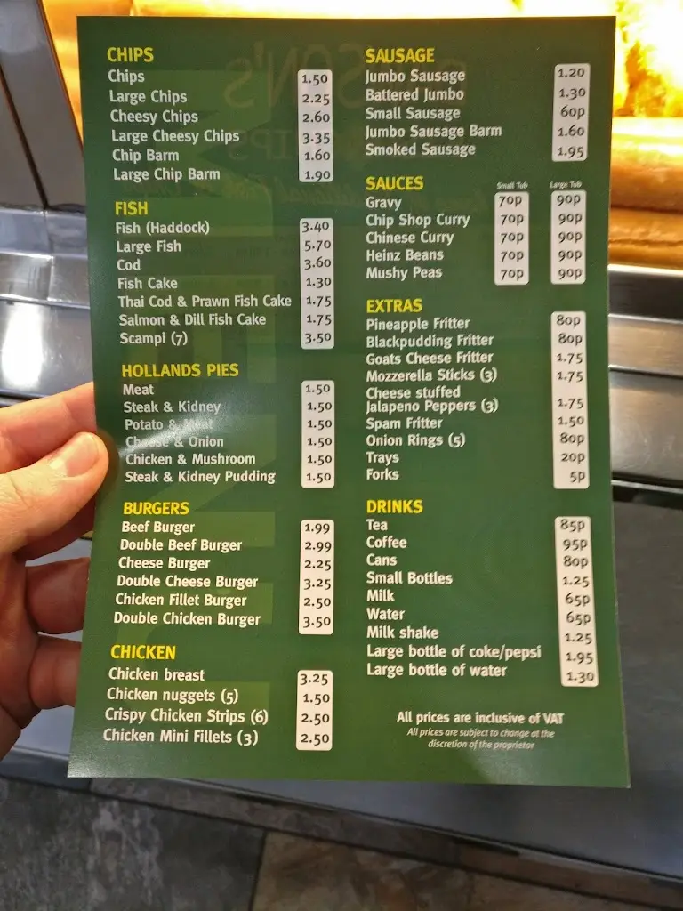Menu_Dawson's Fish & Chips_Freckleton_image_1