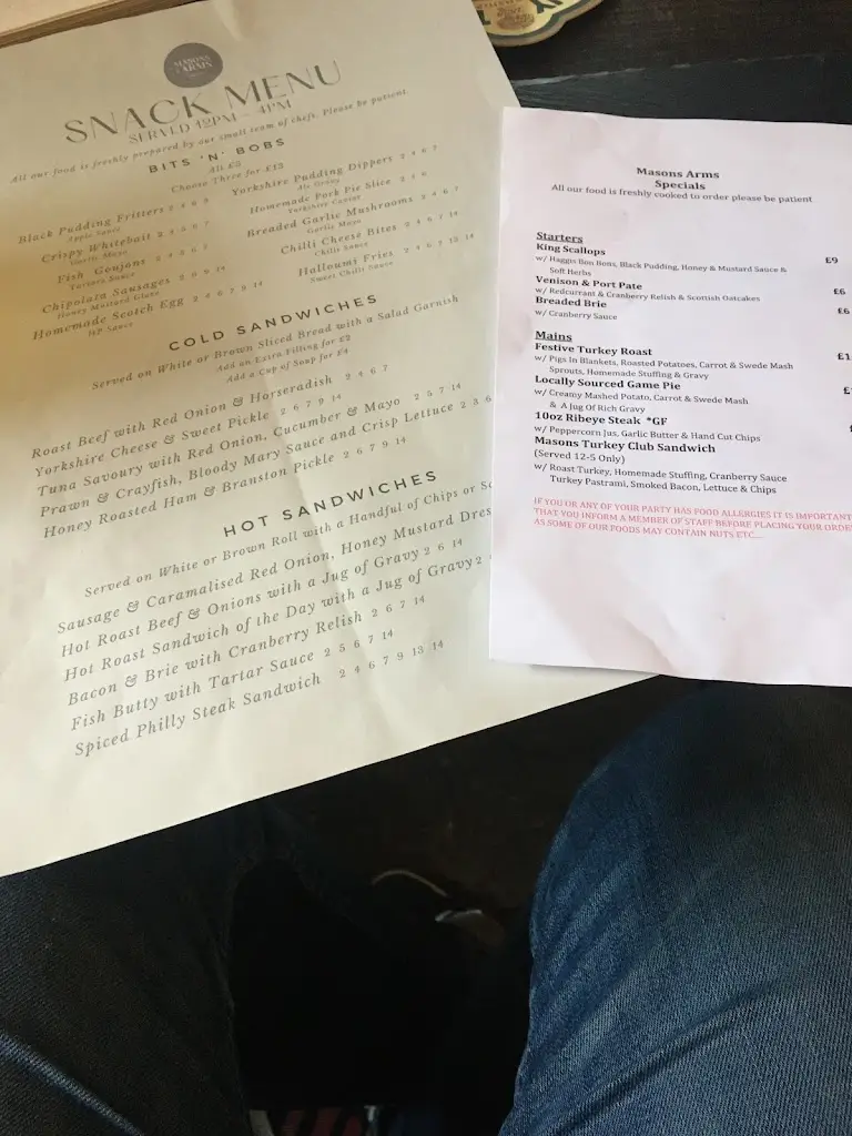 Menu_The Masons Arms_Gargrave_image_4