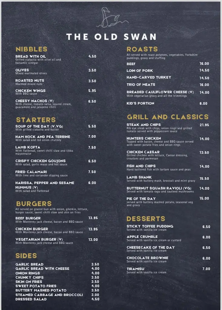 Menu_The Old Swan_Gargrave_image_2