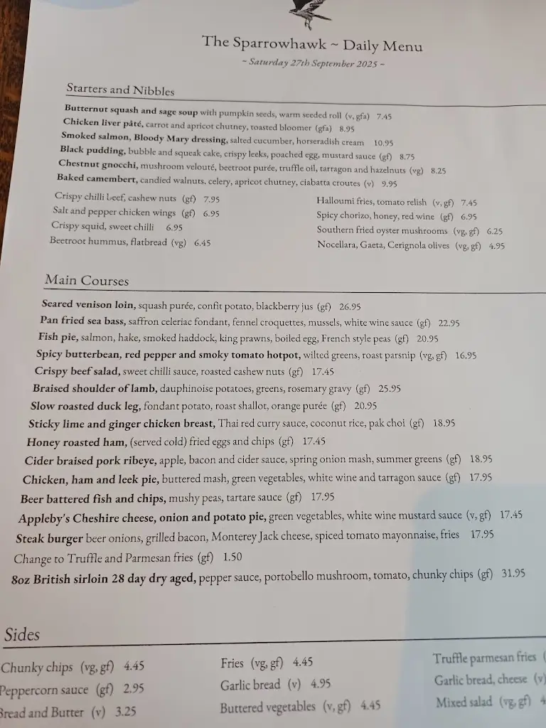 Menu_The Sparrowhawk_Formby_image_2