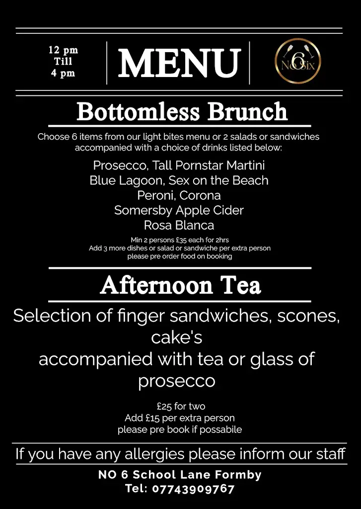 Menu_No.6 Formby Wine Bar & Eatery_Formby_image_3