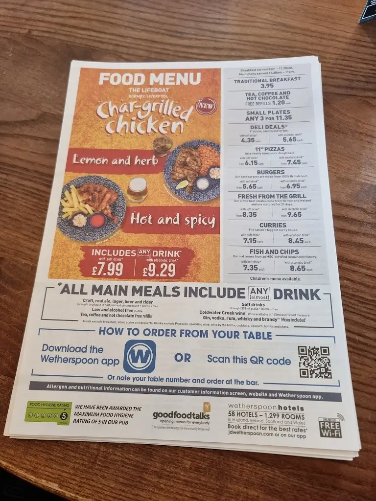 Menu_The Lifeboat_Formby_image_3