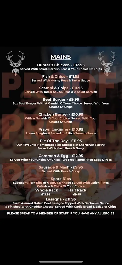 Menu_Hunters Bar & Restaurant_Gedney Hill_image_1