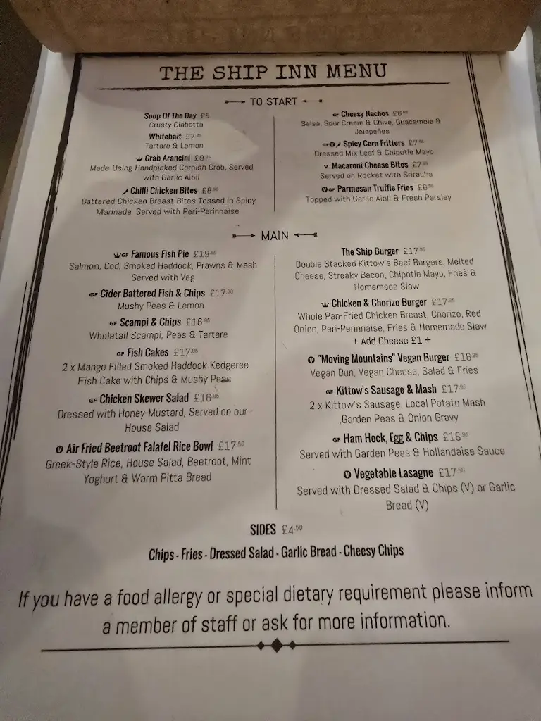 Menu_The Ship Inn_Fowey_immagine_2