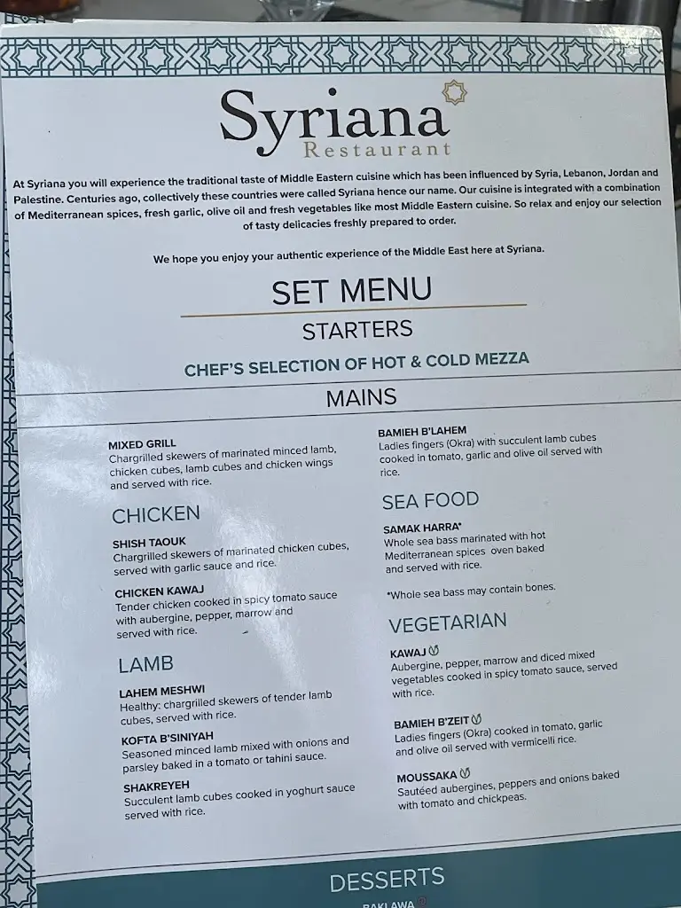 Menü_Syriana Restaurant_Aston_Bild_3