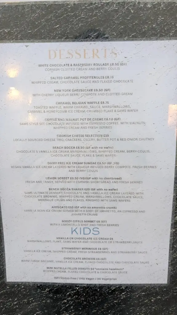 Menu_Sam's On The Beach_Fowey_image_1