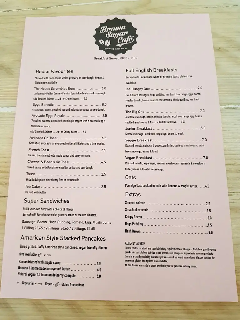 Menu_Brown Sugar_Fowey_image_1