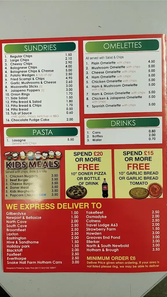 Menu_Pizza Place_Gilberdyke_image_2