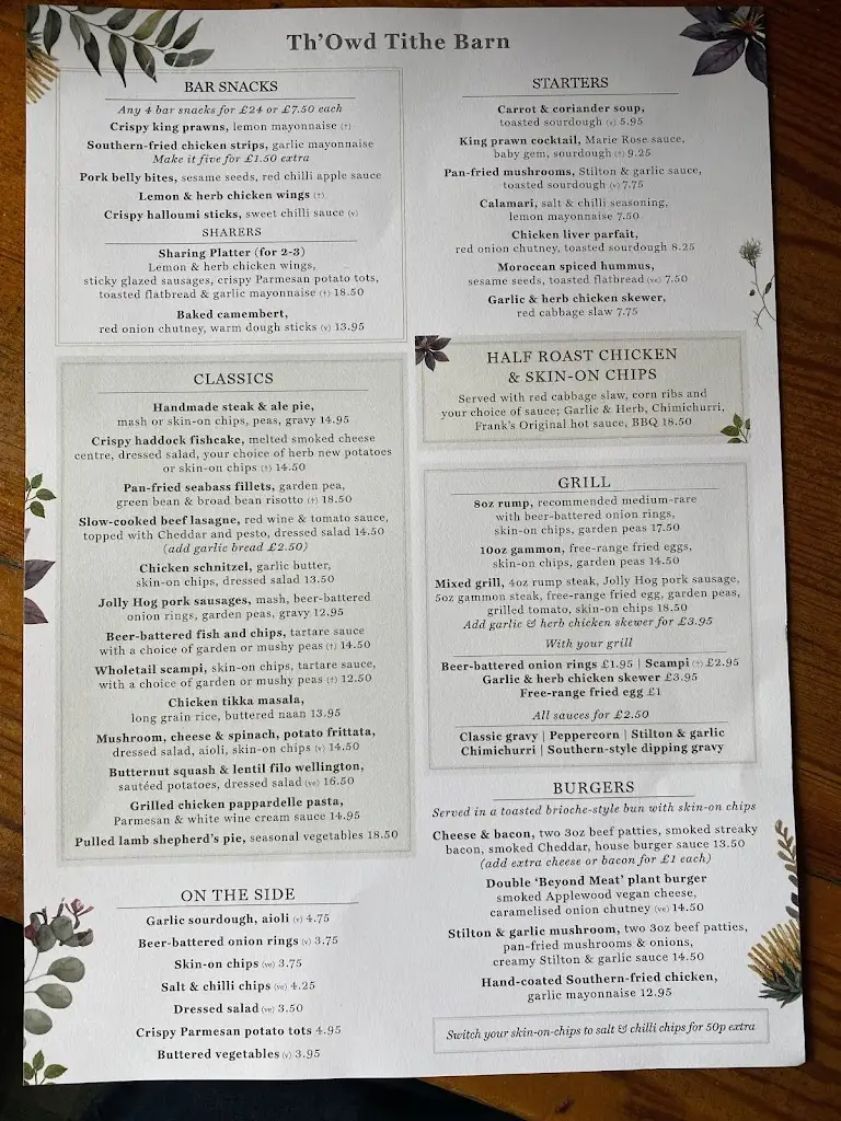 Menu_Th'Owd Tithe Barn_Garstang_image_3