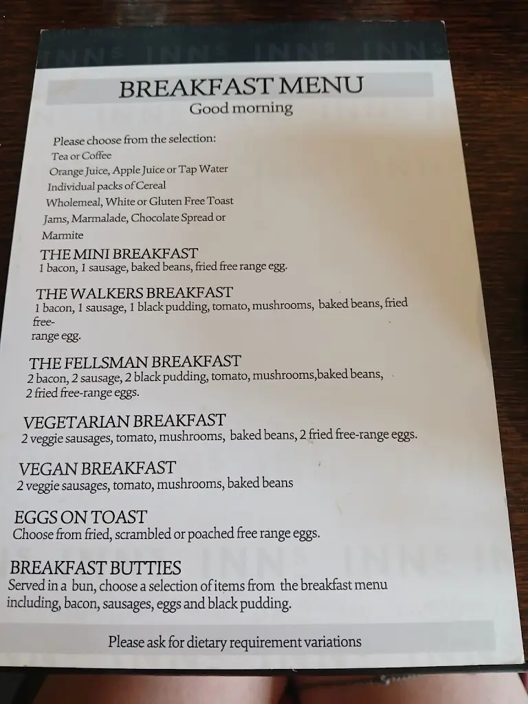 Menu_Royal Oak Hotel, Garstang_Garstang_imagen_3