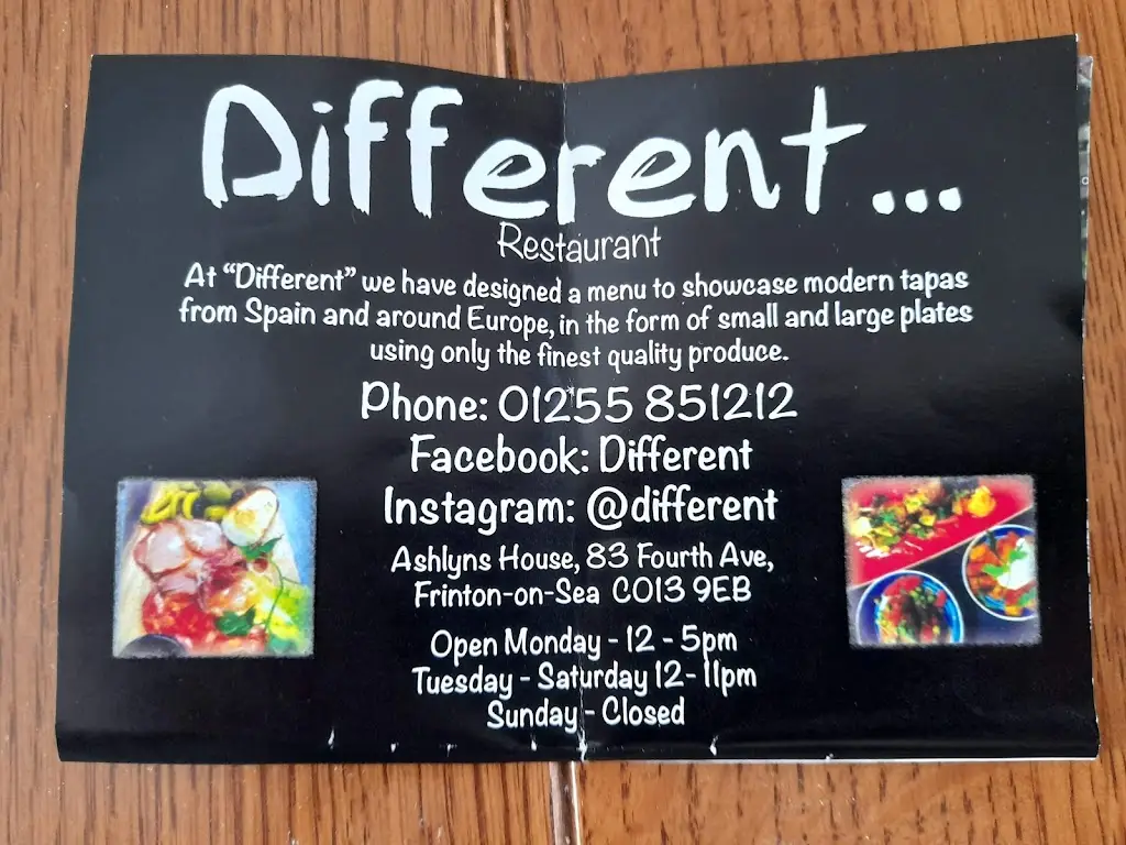 Menu_Different Restaurant_Frinton-on-Sea_image_4