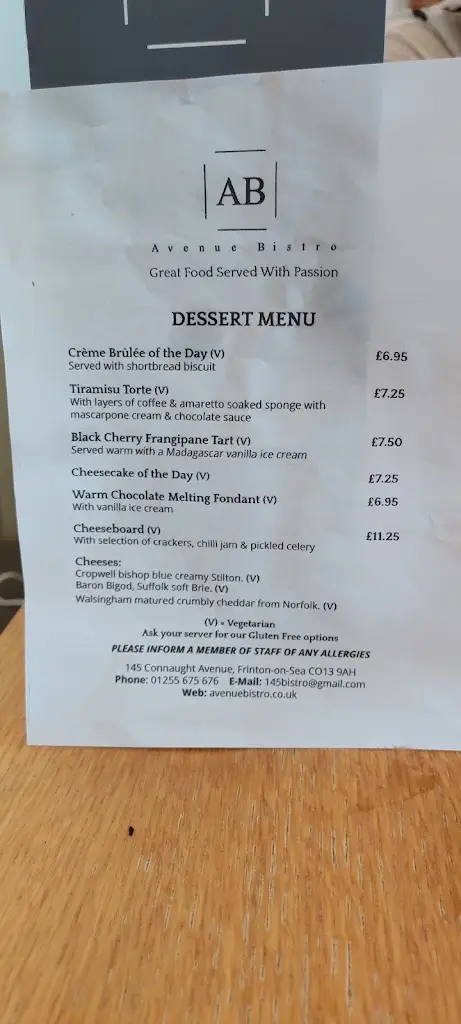Menu_Avenue Bistro_Frinton-on-Sea_image_2