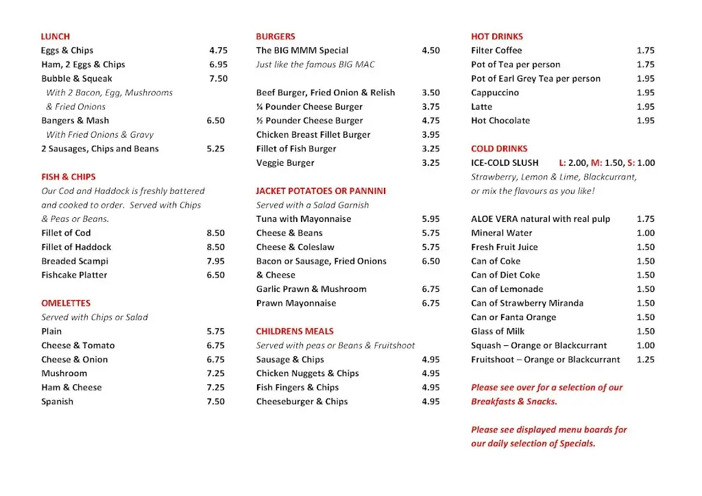 Menu_Fred's Cafe_Frinton-on-Sea_image_1