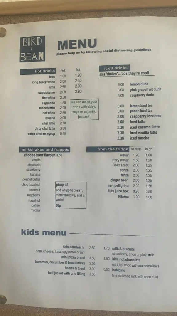 Menu_Bird & Bean_Frinton-on-Sea_image_2