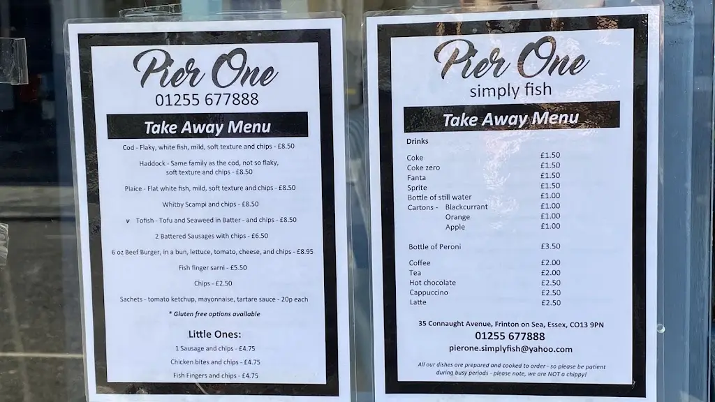 Menu_The Pier_Frinton-on-Sea_image_1