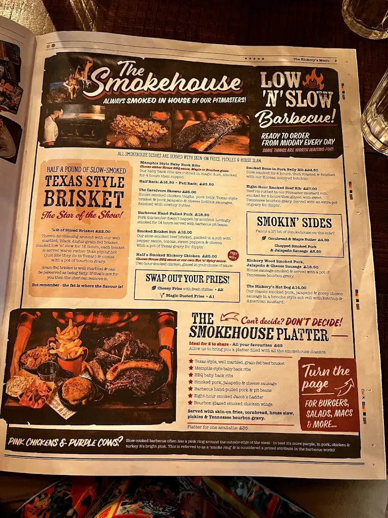 Menu_Hickory's Smokehouse Gloucester_Gloucestershire_image_1