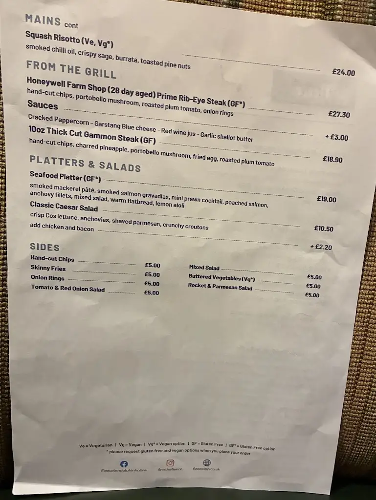 Menu_The Fleece Inn Dolphinholme_Galgate_image_2
