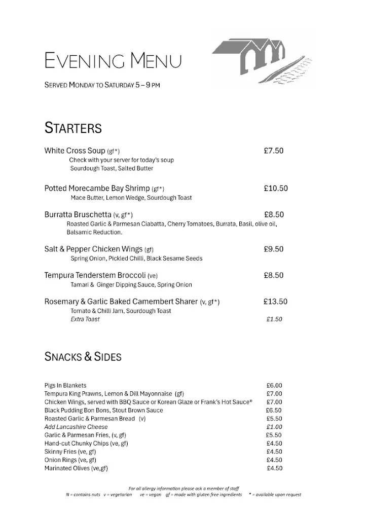 Menu_The White Cross_Galgate_image_2