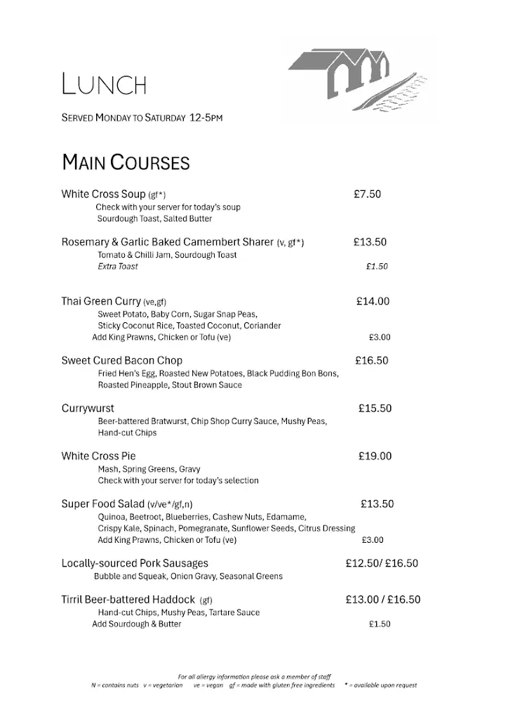 Menu_The White Cross_Galgate_image_3