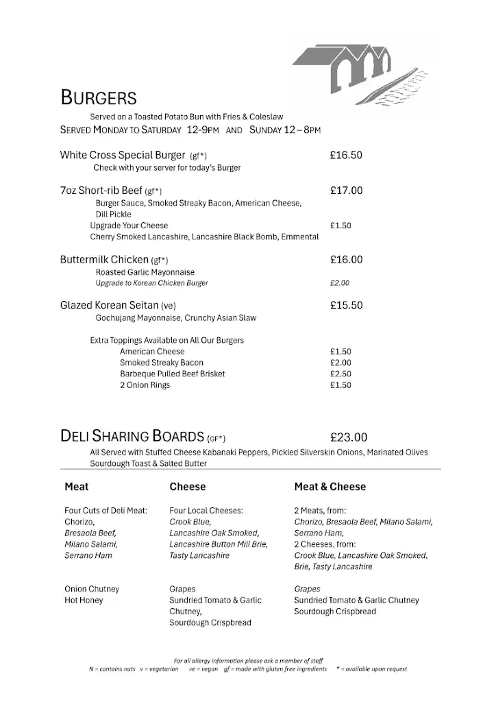 Menu_The White Cross_Galgate_image_4