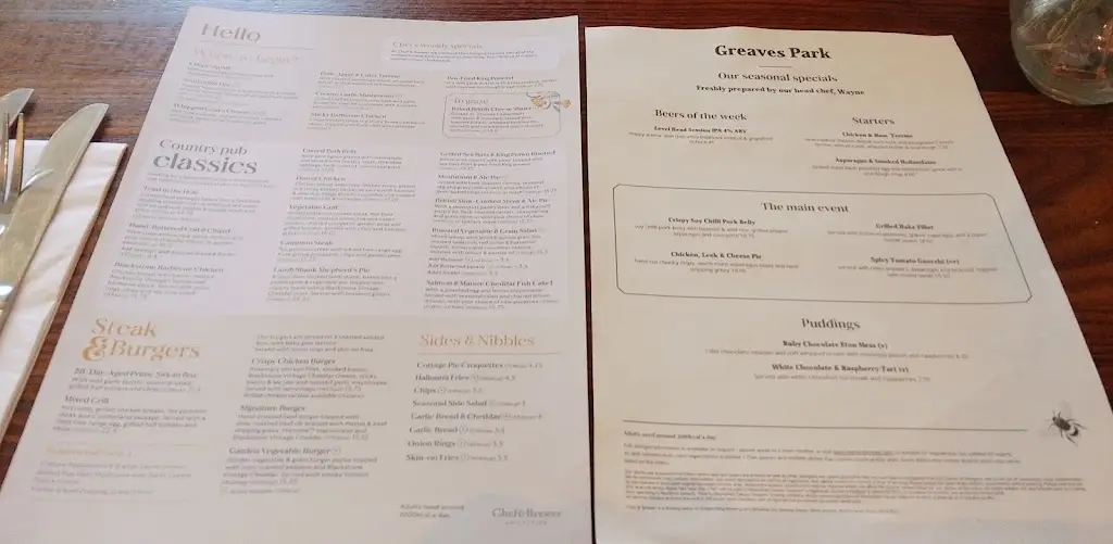 Menu_Greaves Park_Galgate_immagine_3