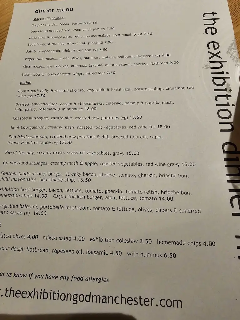 Menu_The Exhibition_Godmanchester_image_1