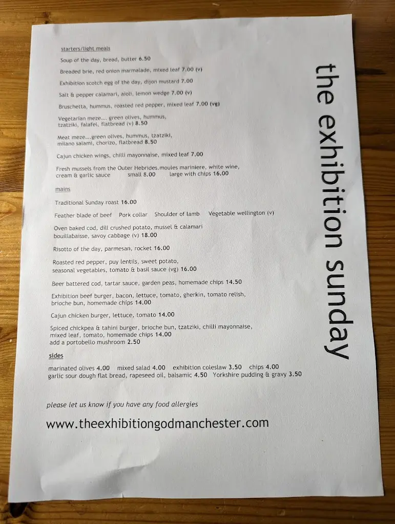 Menu_The Exhibition_Godmanchester_image_3