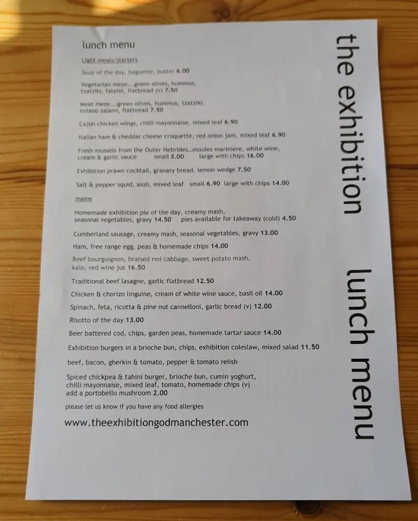 Menu_The Exhibition_Godmanchester_image_4