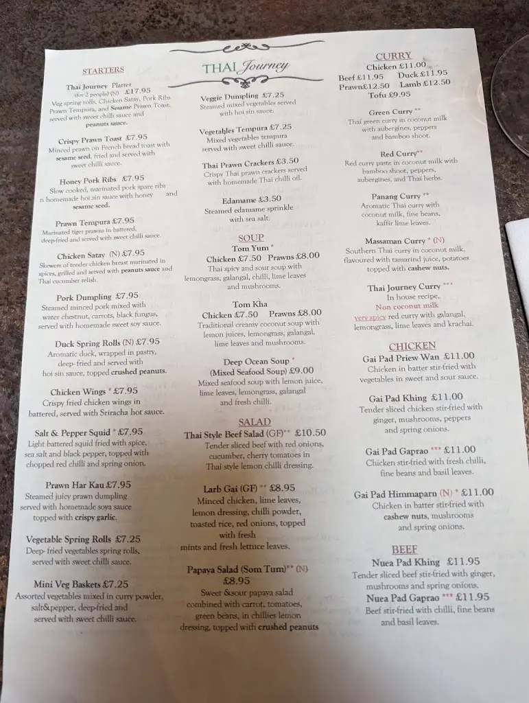 Menu_Thai Journey Restaurant_Godshill_image_1