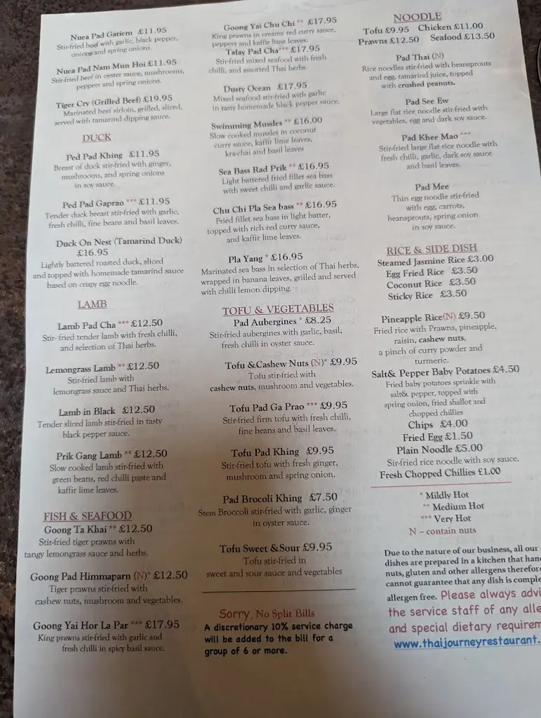 Menu_Thai Journey Restaurant_Godshill_image_2
